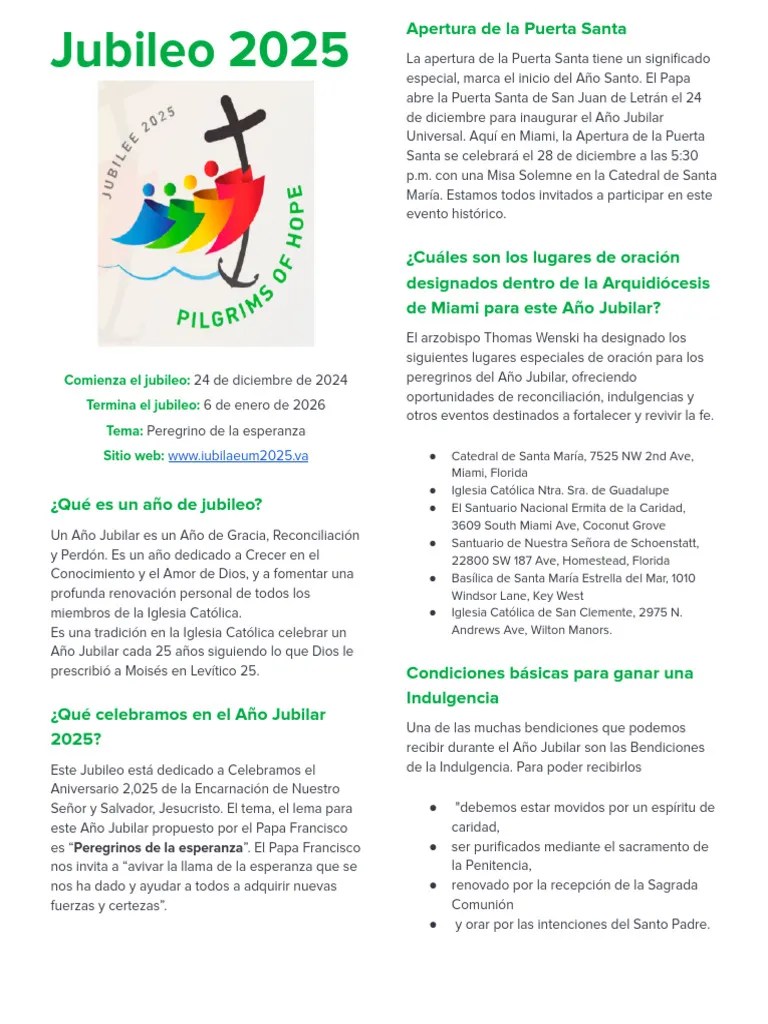 Jubileo 2025 Espanol | PDF | Adoración Cristiana Y Liturgia | Iglesia ...