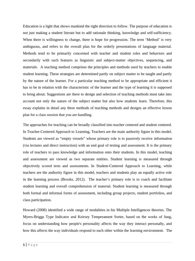 TEACHING_METHOD | PDF | Teaching Method | Learning