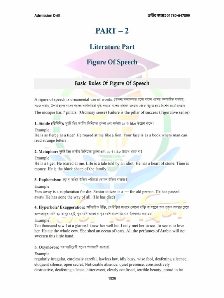 Lecture-01 Figure Of Speech | PDF