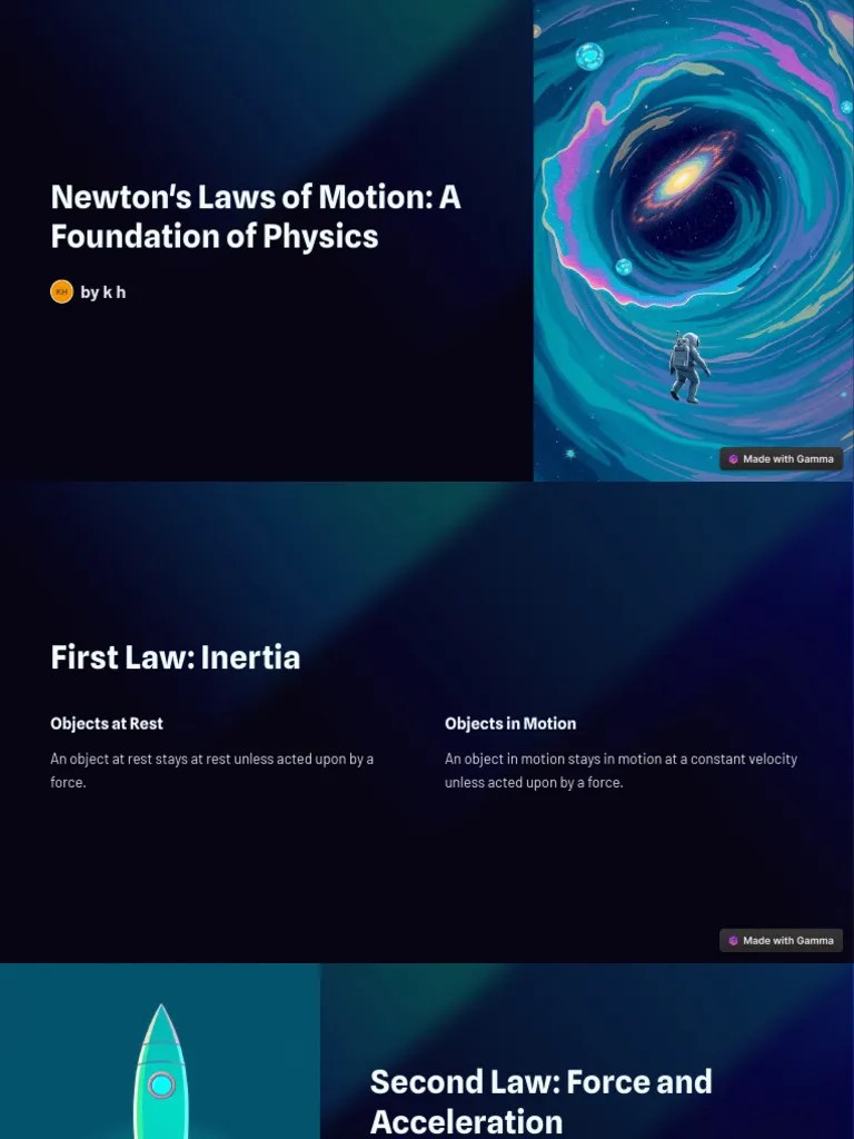 Newtons Laws Of Motion A Foundation Of Physics | PDF