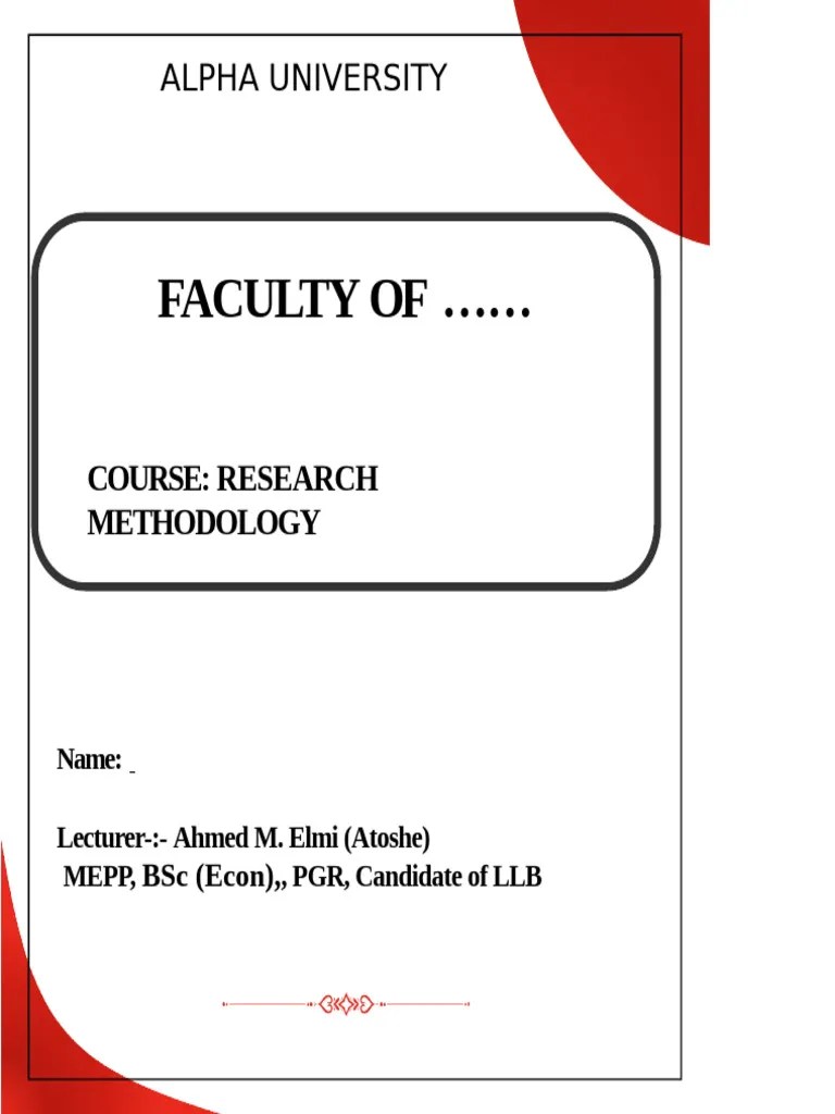 RESEARCH METHODOLOGY | PDF | Methodology | Sampling (Statistics)