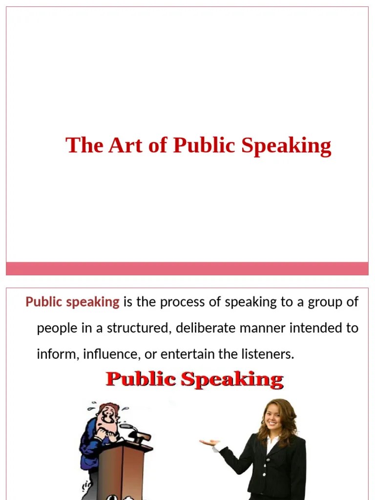 Public Speaking | PDF | Communication | Nonverbal Communication