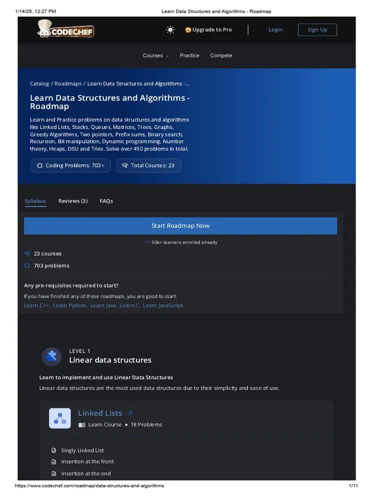 Learn Data Structures And Algorithms - Roadmap | PDF | Matrix (Mathematics) | Prime Number