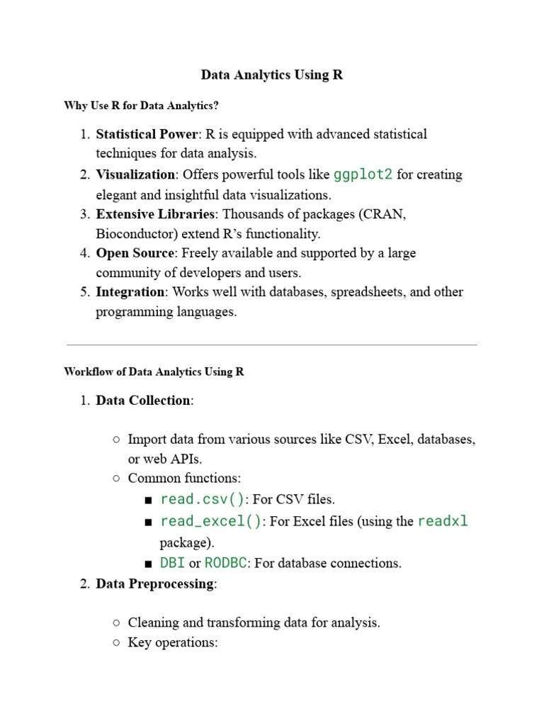 Data Analytics Using R | PDF | Data Analysis | Analytics