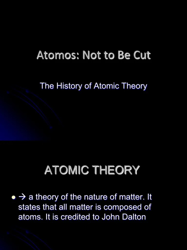 1 - History Of Atomic Theory | PDF | Atoms | Electron
