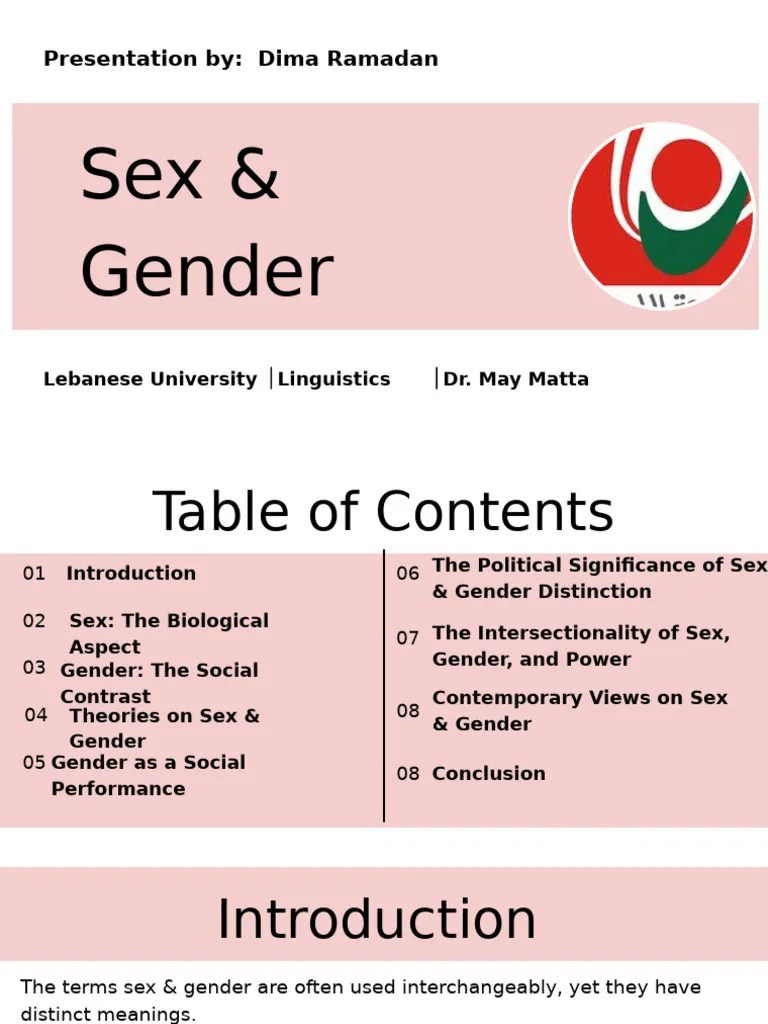 Sex & Gender | PDF | Gender | Gender Studies