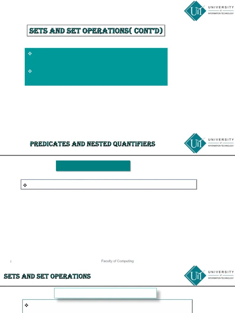 Lecture 2.2 | PDF | Intersection (Set Theory) | Mathematical Concepts