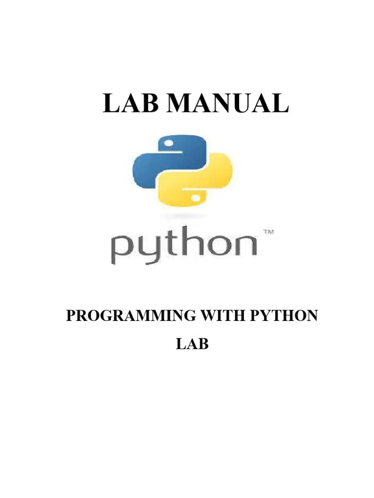 Python Lab Manual-R22 | PDF