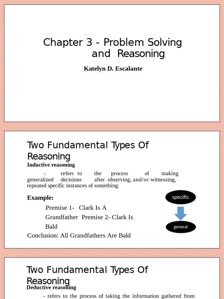 Problem Solving And Reasoning | PDF | Inductive Reasoning | Deductive ...