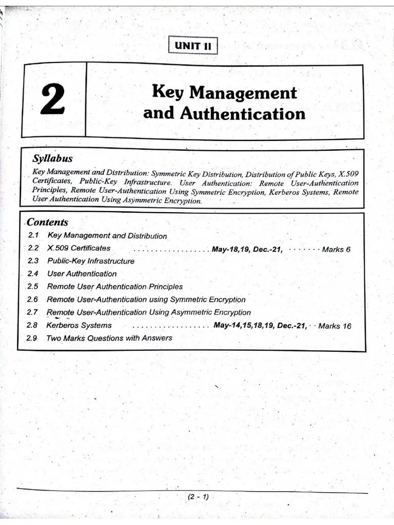CCS354 NETWORK SECURITY 1745489496 Network Security Unit 2 | PDF