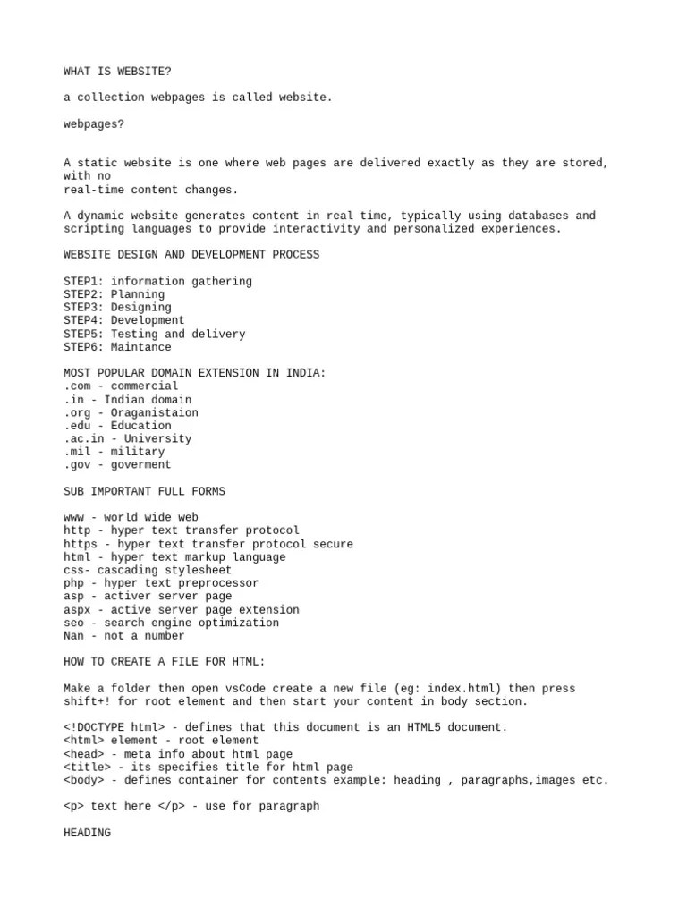Html&css | PDF | Websites | World Wide Web