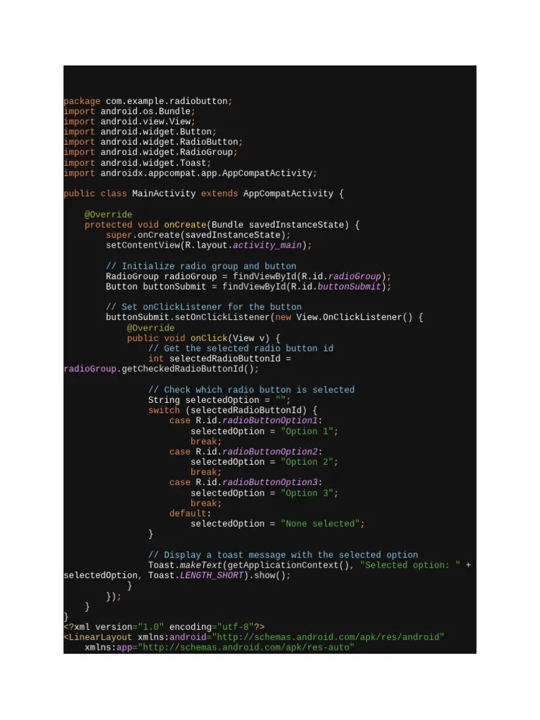 Radio Button | PDF | Android (Operating System) | Tablet Computer