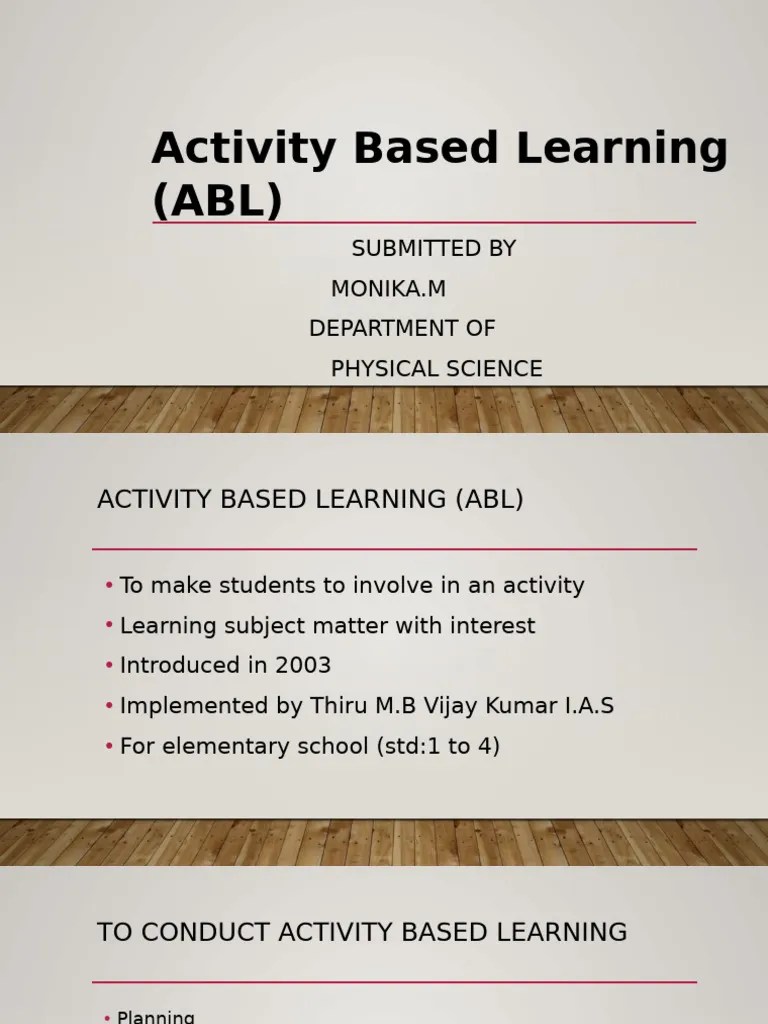 Activity Based Learning | PDF