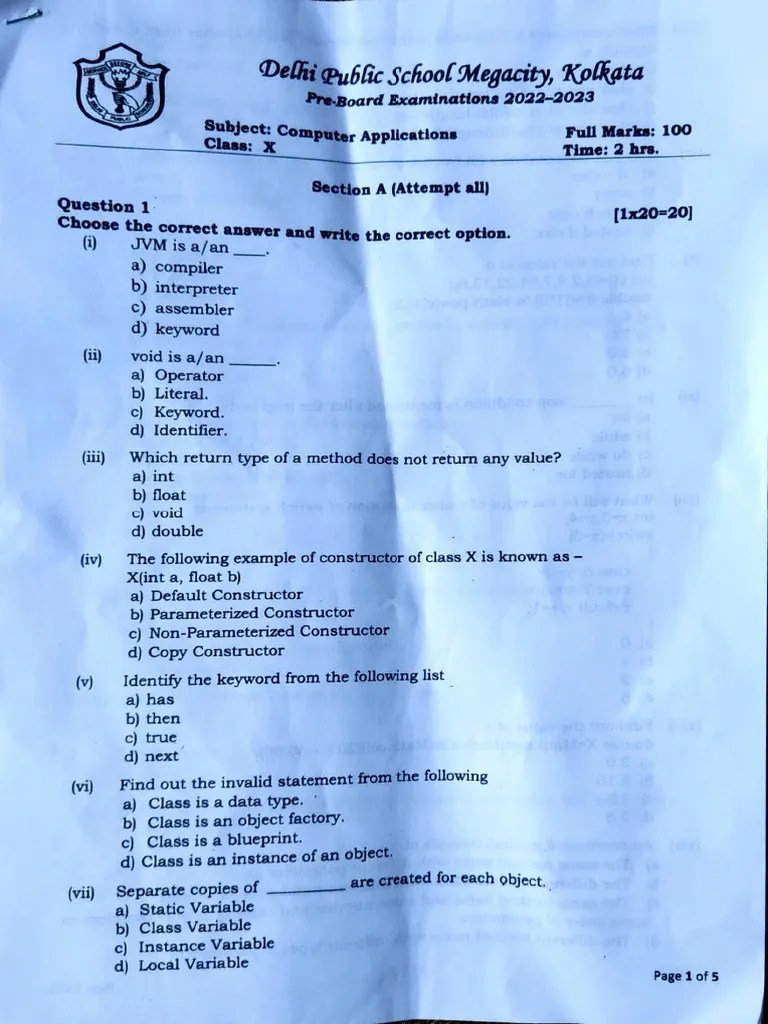 Compt 1 | PDF | Constructor (Object Oriented Programming) | Programming