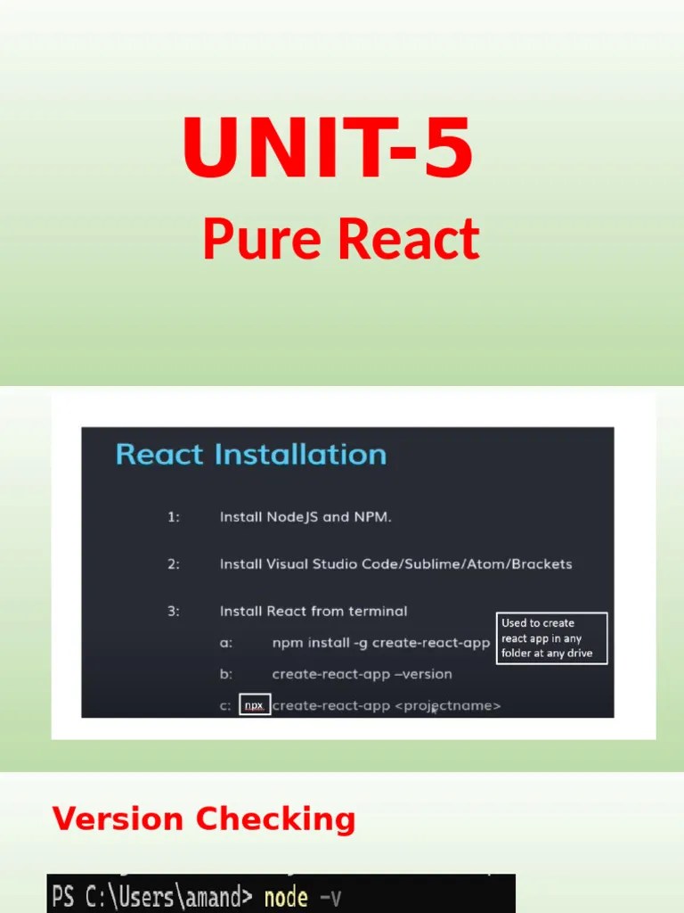 Unit5 Pure React | PDF | Document Object Model | Java Script
