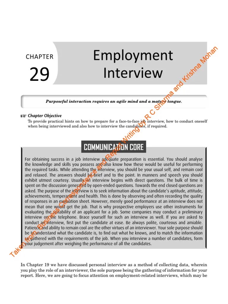 Interview | PDF | Job Interview | Psychological Concepts