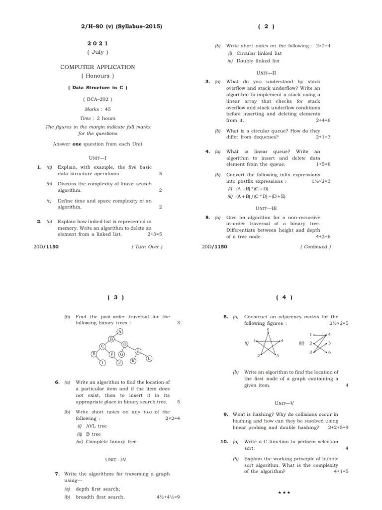 BCA (Data Structure In C) 2021 | PDF | Queue (Abstract Data Type) | Theoretical Computer Science