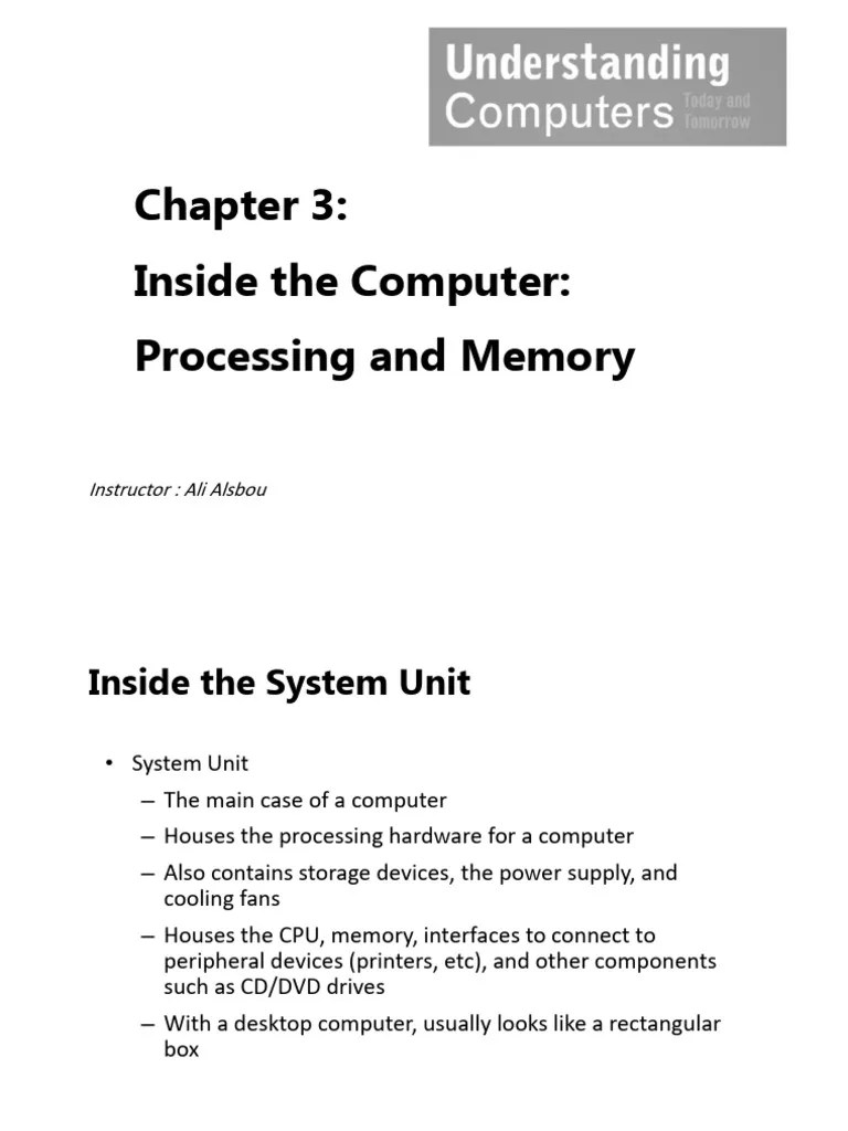 Chapter3 - Processing And Memory | PDF | Random Access Memory | Central ...