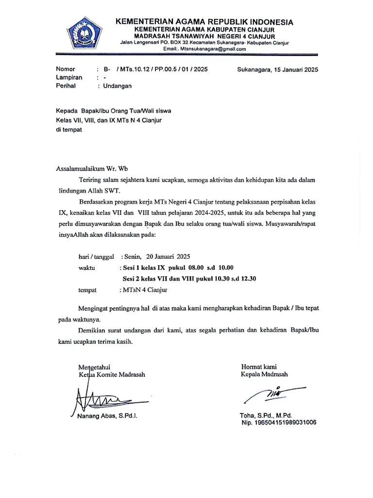 Surat Sekolah Pdf