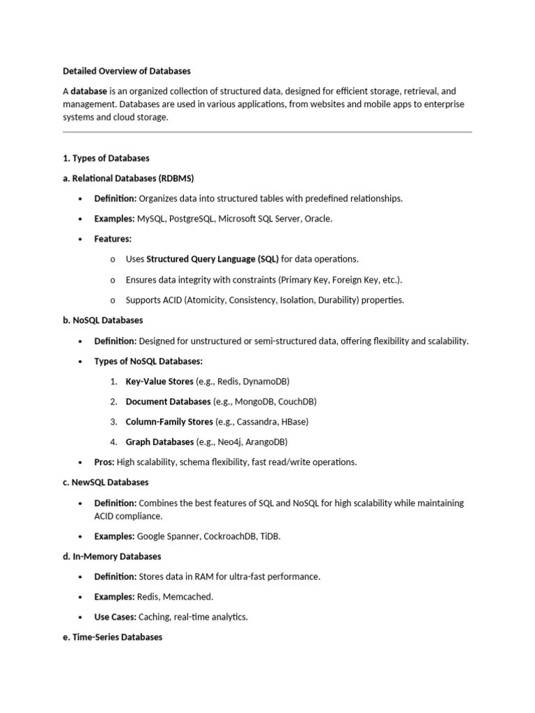 Database | PDF | Databases | No Sql