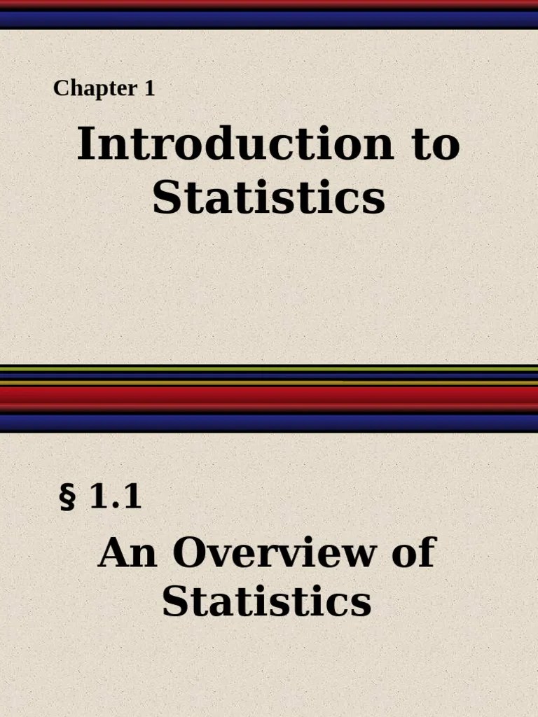 Chapter 0 Introduction To STATISTICS | PDF | Statistics | Level Of ...