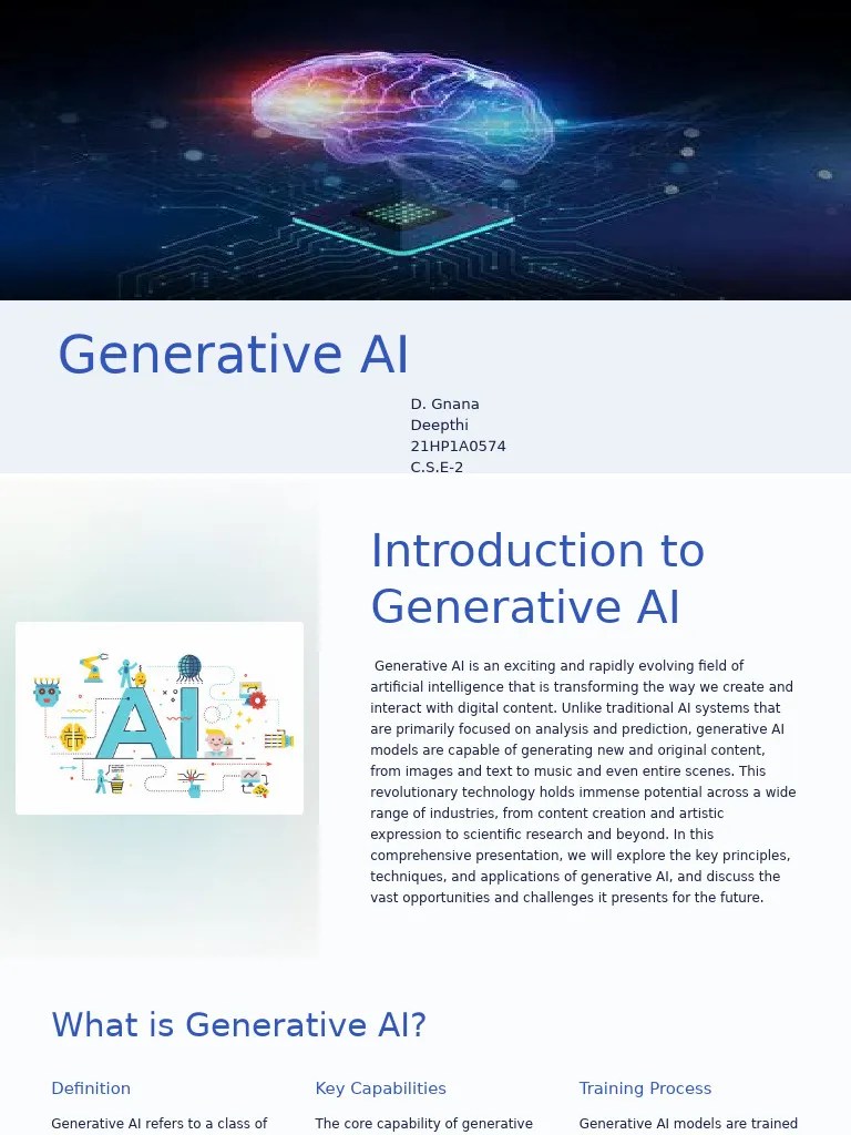 Introduction To Generative AI | PDF | Artificial Intelligence ...