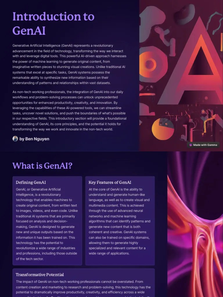 Introduction To GenAI | PDF | Artificial Intelligence | Intelligence ...