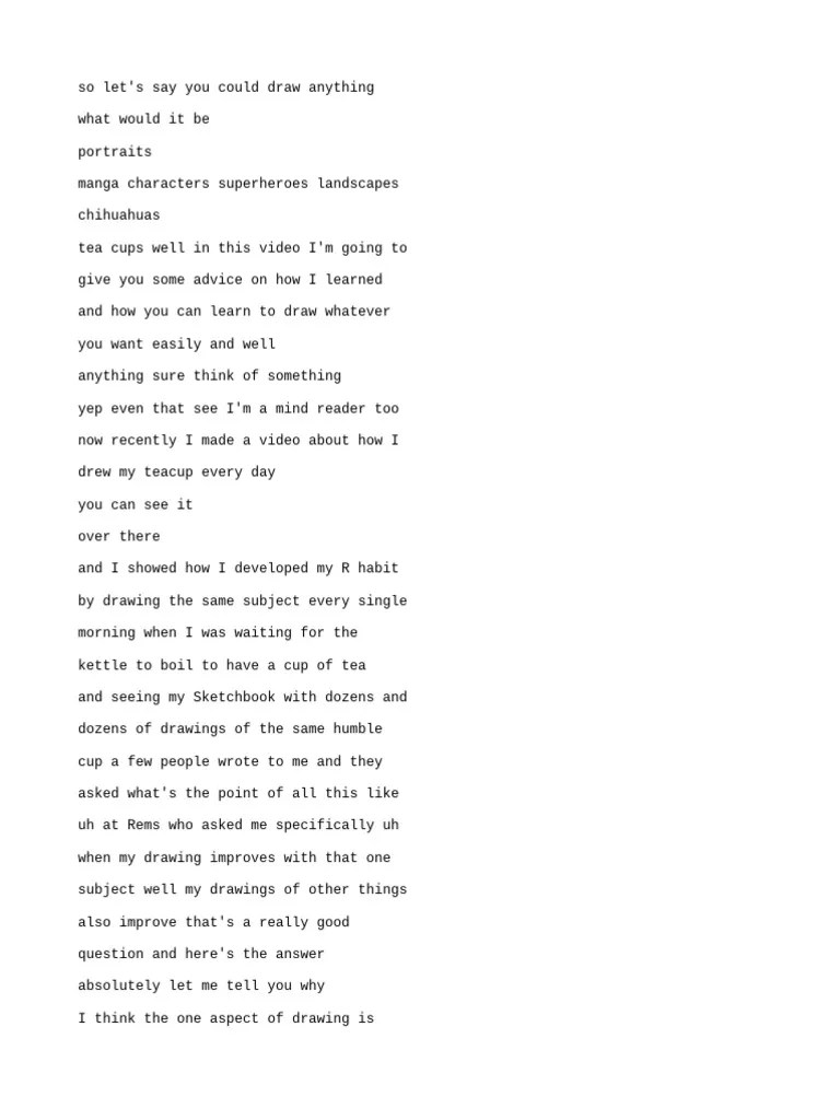 How I Learned To Draw Anything (DownSub - Com) | PDF