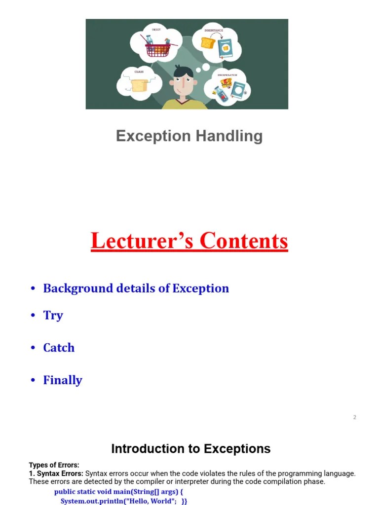 Lecture 11_ Exception | PDF | Computer Program | Programming