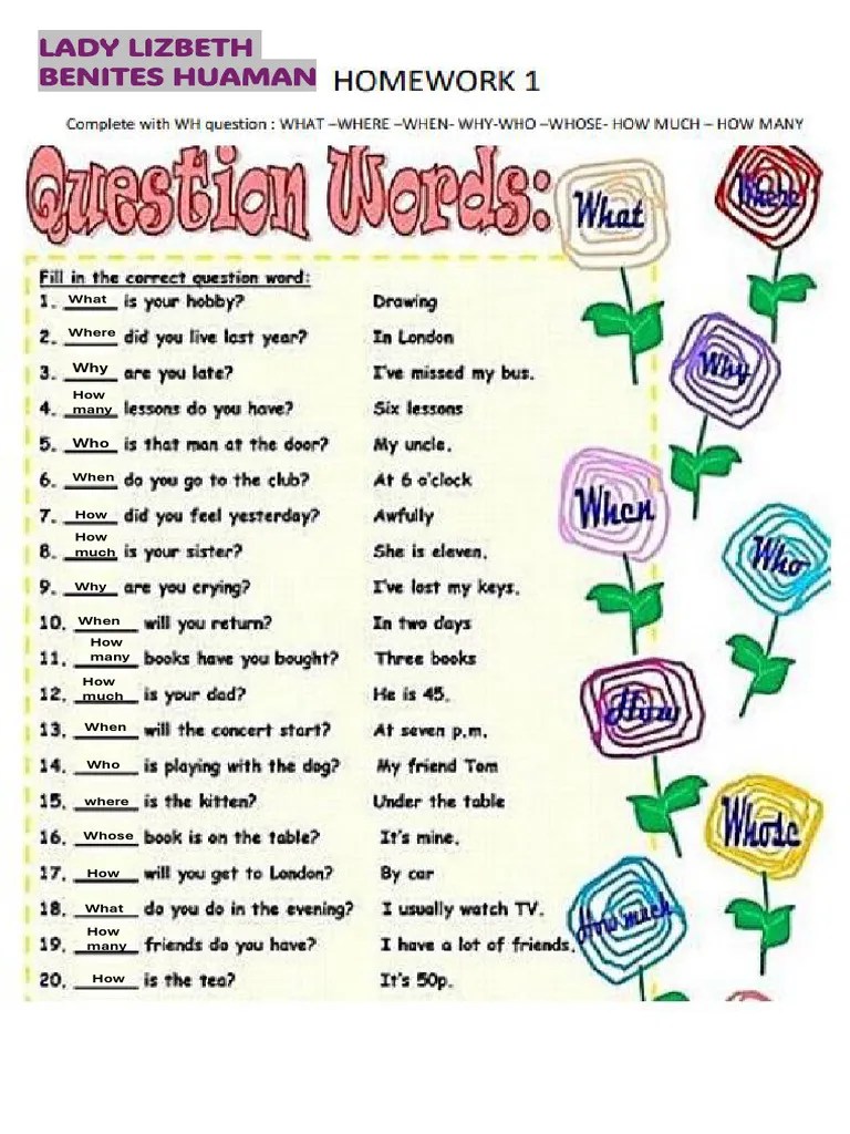 HOMEWORK 1 INGLES LV (2) | PDF