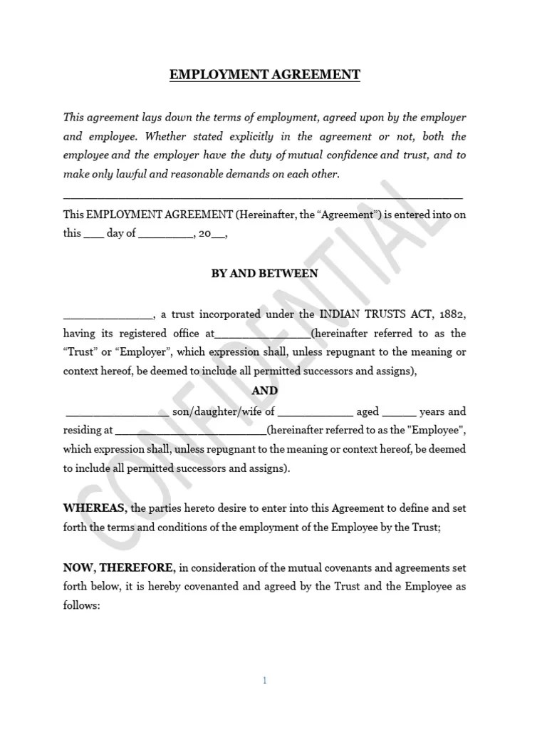 Agreement_Draft | PDF | Employment | Trade Secret
