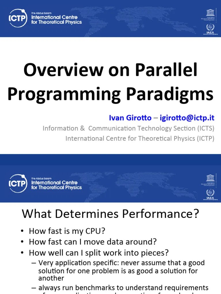 Intro Parallel Programming Paradigms | PDF | Parallel Computing ...