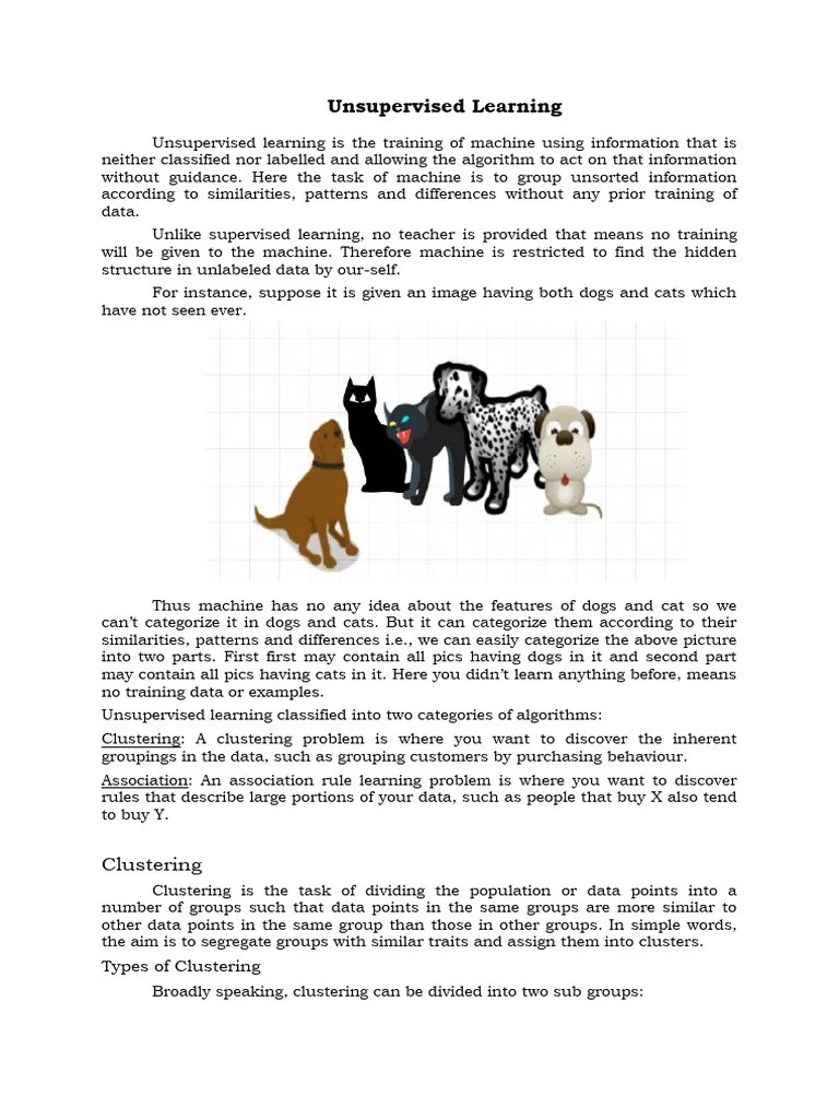 UnSupervised Learning | PDF | Cluster Analysis | Data Mining