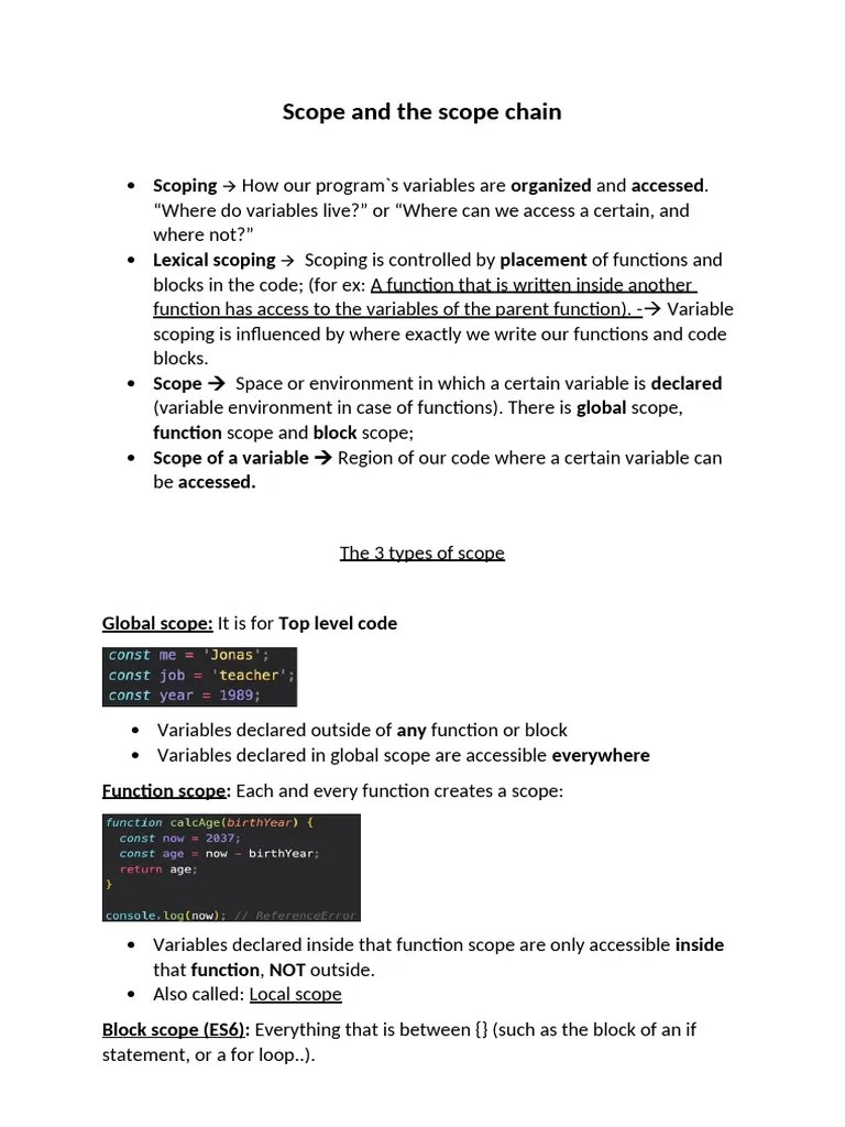 Scoping - Hoisting In Javascript | PDF | Scope (Computer Science ...