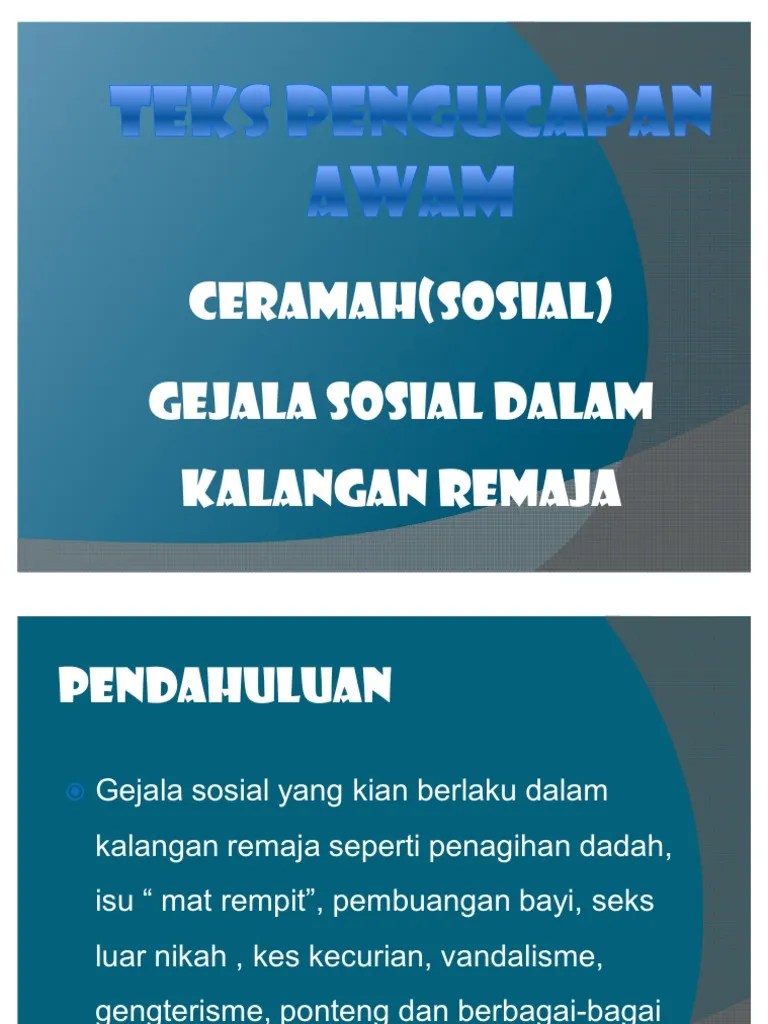 Cegah jenayah di sekolah anda. Teks Pengucapan Awam Pdf