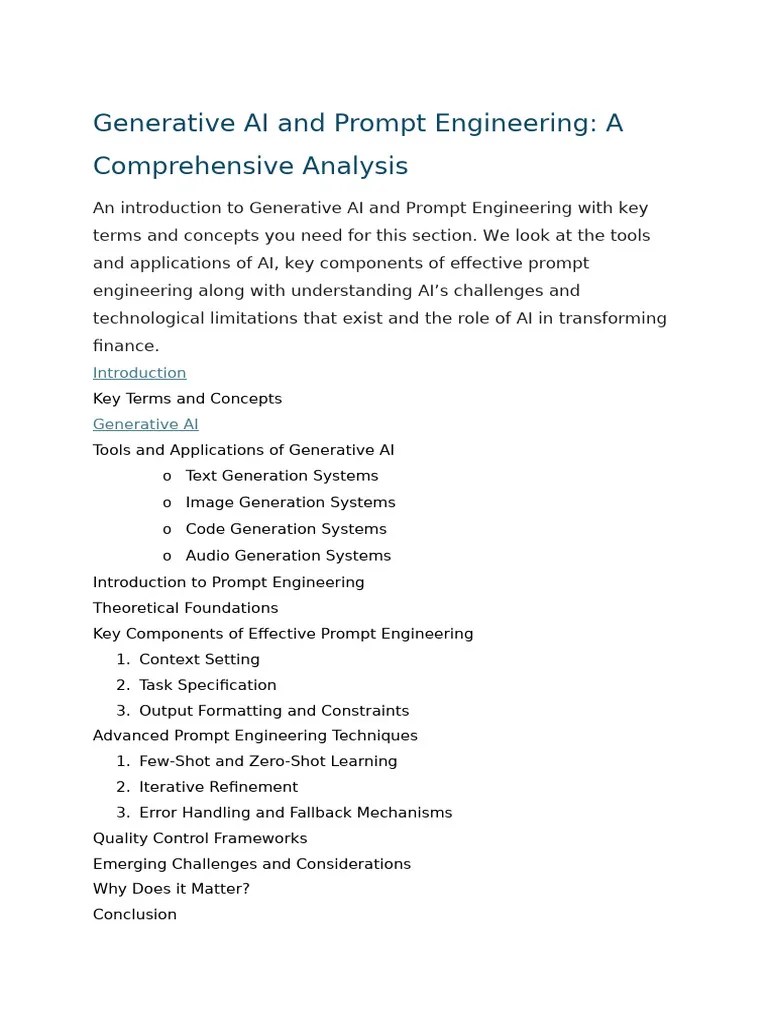 Generative AI And Prompt Engineering | PDF | Artificial Intelligence ...