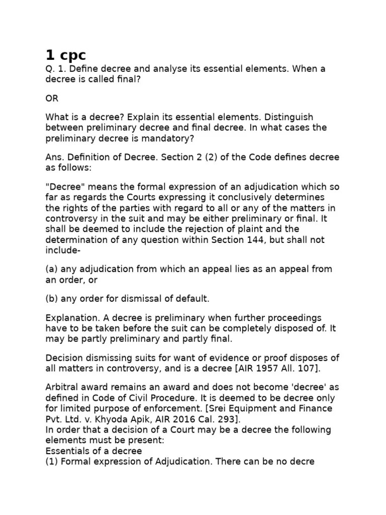 1 Cpc (5) | PDF | Lawsuit | Decree