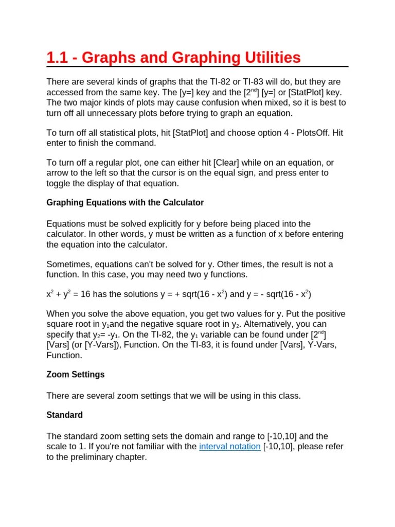 Chapter 1 - Functions And Their Graphs | PDF | Function (Mathematics ...