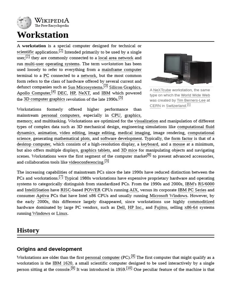 Workstation | PDF | Workstation | Personal Computers