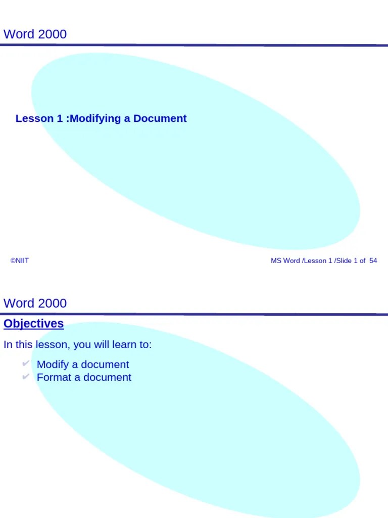 01_Lesson 1 Ms Word | PDF | Microsoft Word | Window (Computing)
