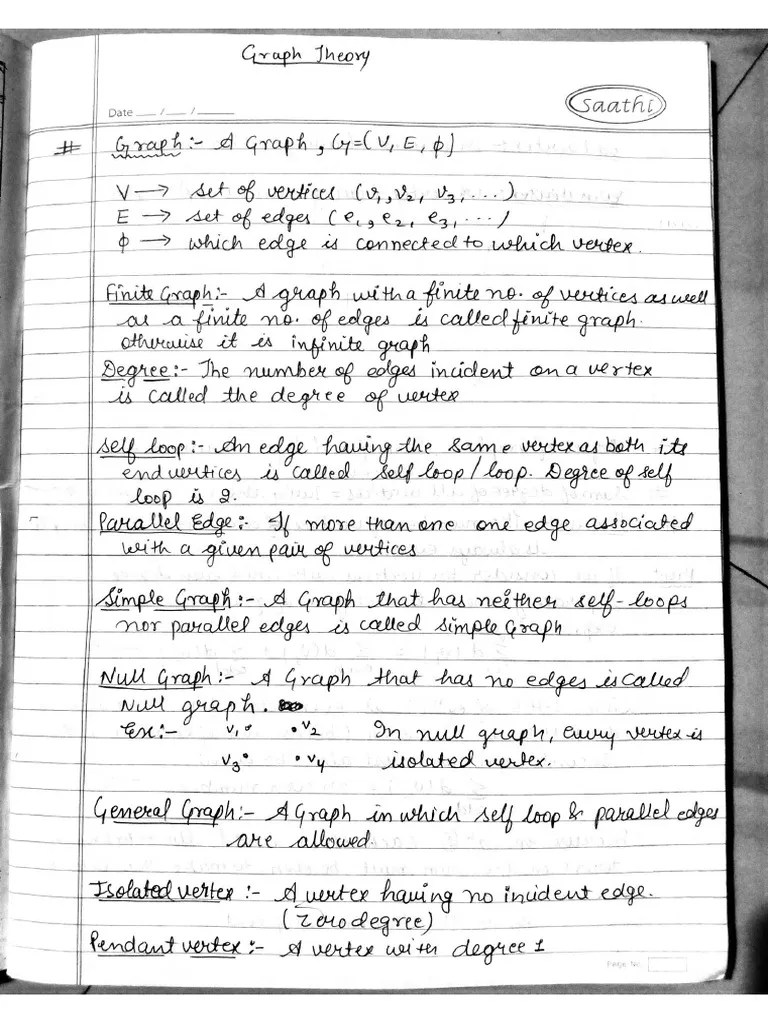 Graph Theory Notes | PDF