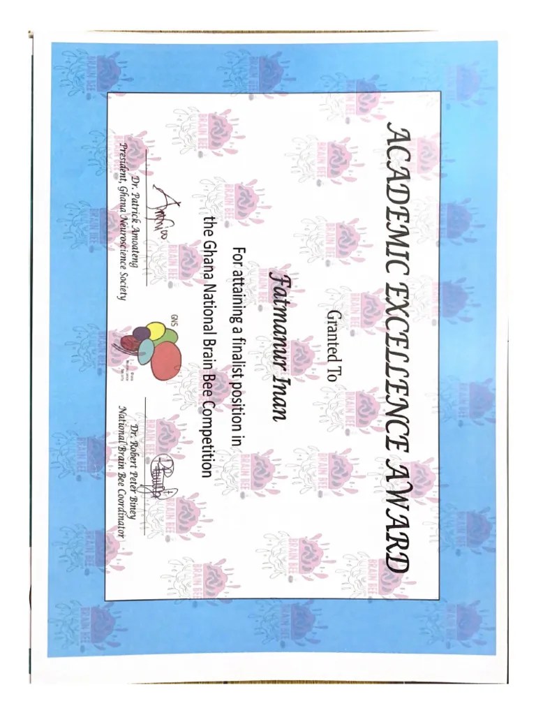 Academic Excellence Award | PDF