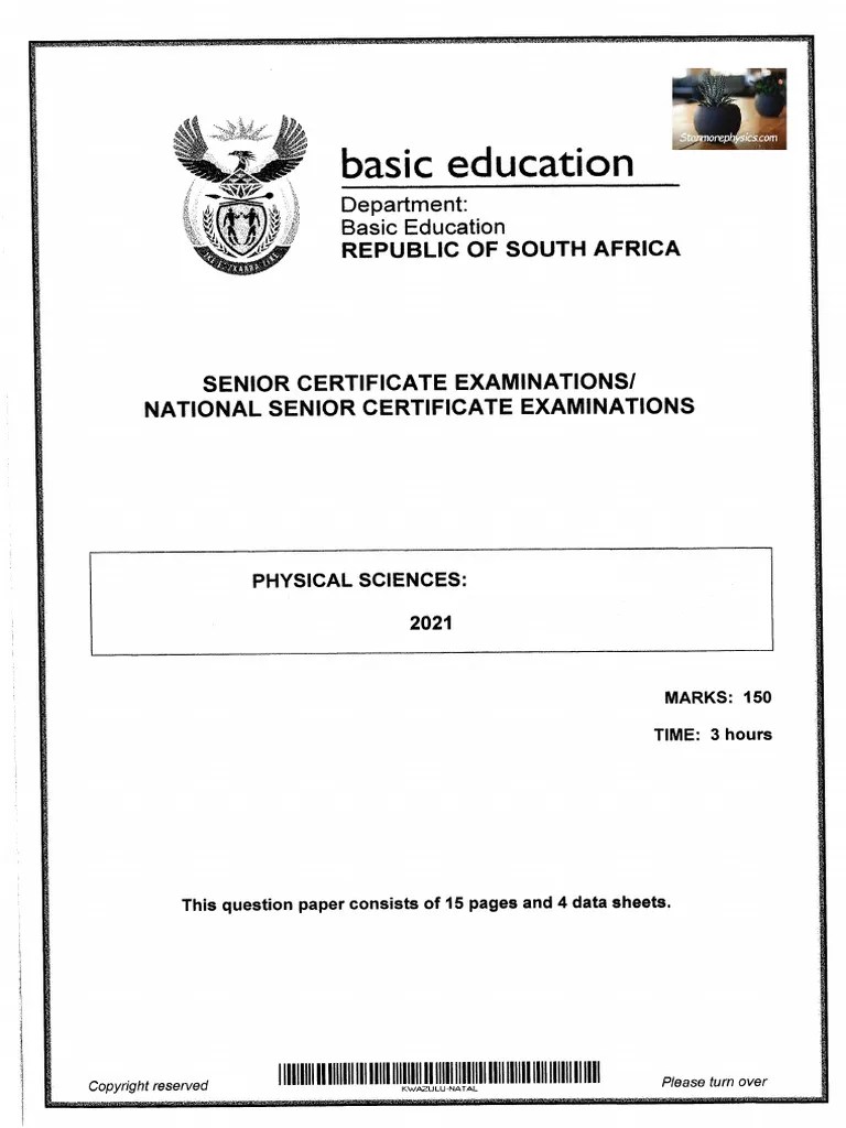 Physical Science NSC June 2021 Grade 12 P2 Only | PDF