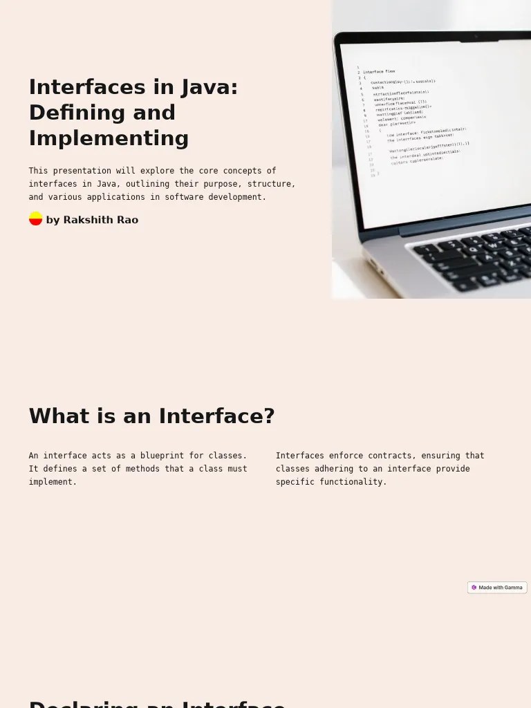 Interfaces In Java Defining And Implementing | PDF | Class (Computer ...