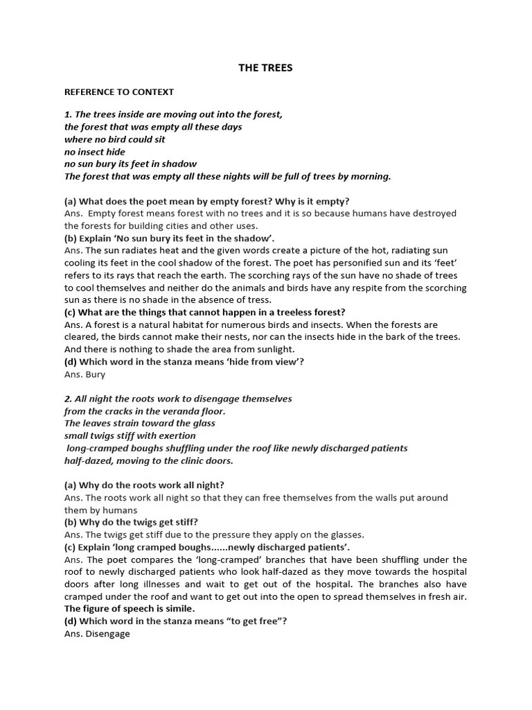 THE TREES | PDF | Trees