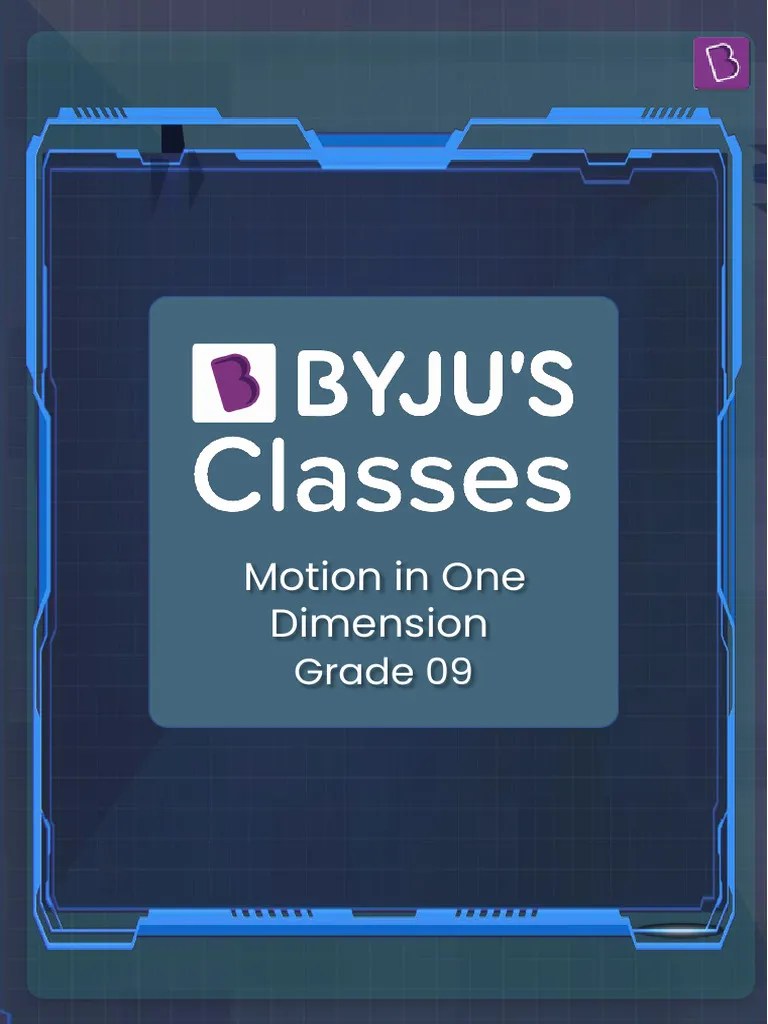 Notes - Motion In One Dimension | PDF | Velocity | Speed