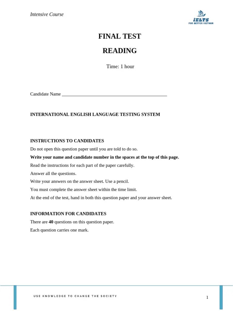 Final Test Reading Pdf Phases Of Clinical Research Clinical Trial