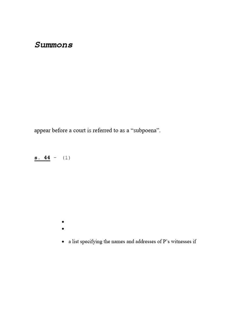 4.Summons&Warrants | PDF | Search Warrant | Summons