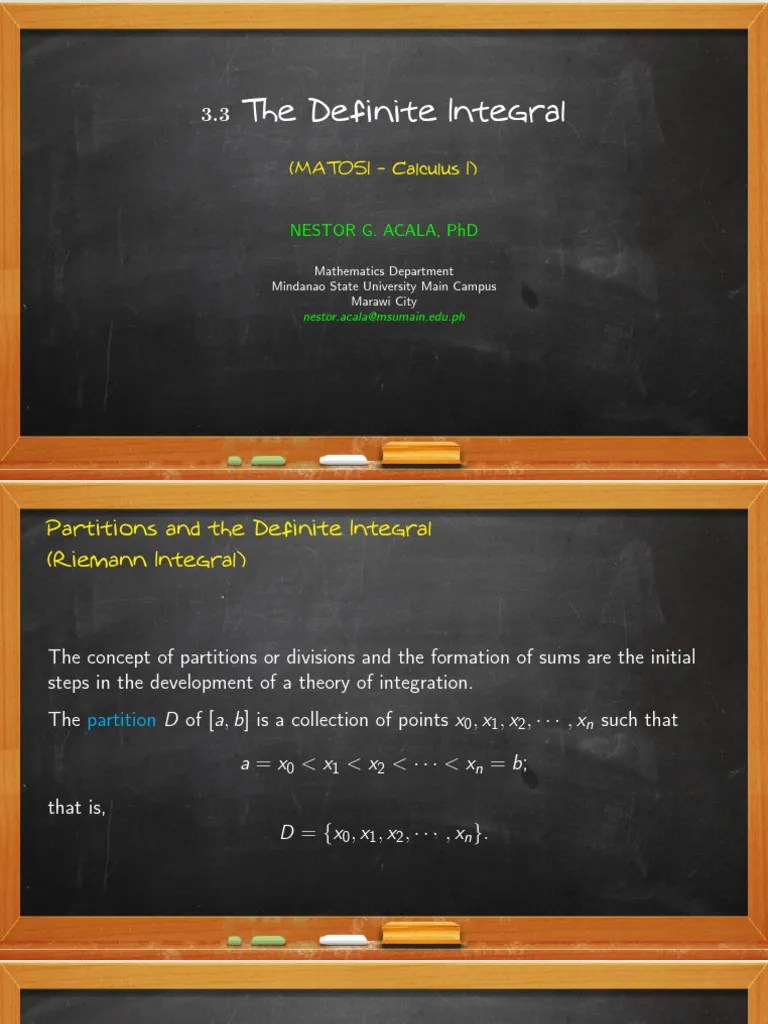 3.3-Definite-Integral | PDF | Integral | Mathematical Objects