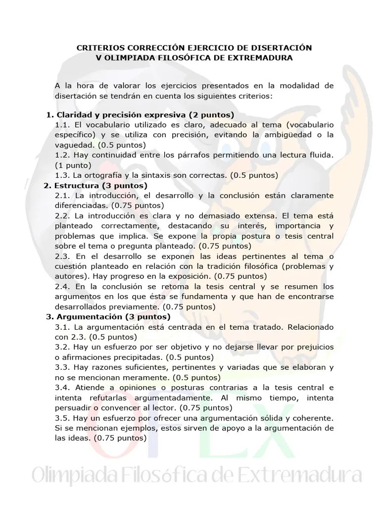 Criterios_correccion_disertacion | PDF | Pensamiento